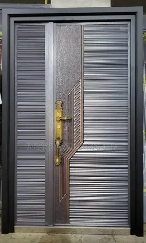 Security German Cast Door With Gold Handle