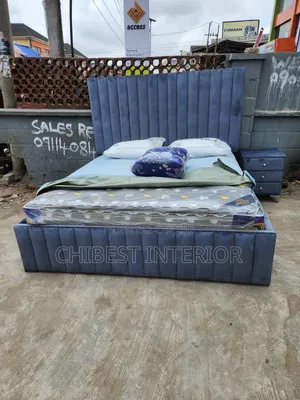Light Grey Padded 6by6 Bed.
