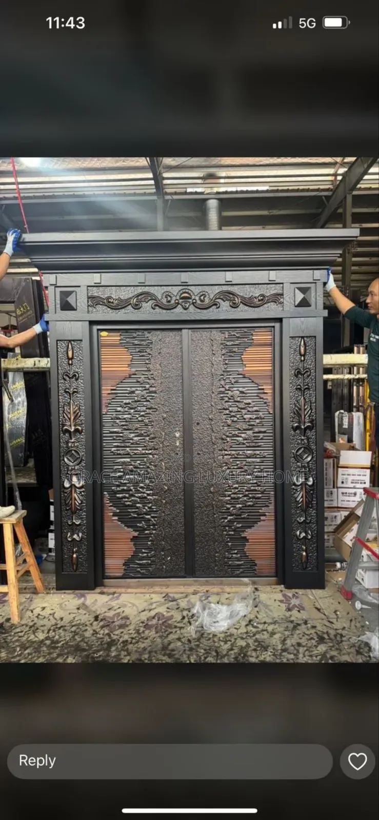 5ft Copper Security Door With Ark