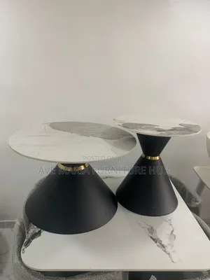 Marble Center Table and Side Stool.