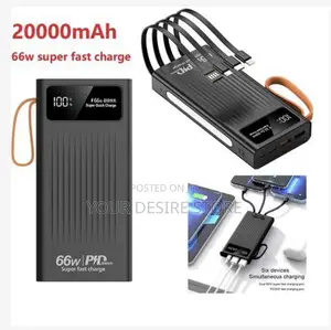 Ace Elec 66w Power Bank 20000 Mah Portable Super Fast Charge