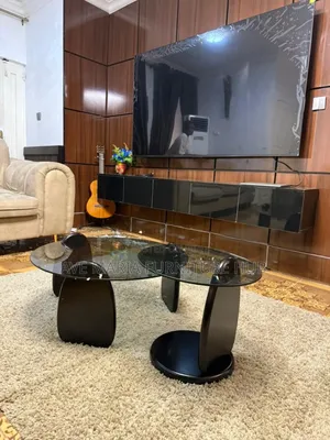 Glass Center Table and Side Stool.