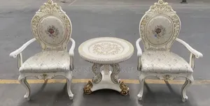 Console Fabric Chairs With Coffee Table