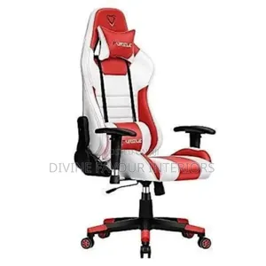Furgle Ergonomic Swivel Racing Gaming Chair - White Red