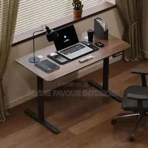 Modern Adjustable Electric Desk - Walnut Top -1.2mtr