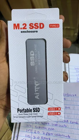 M.2 SSD Enclosure Portable External Storage Device Case