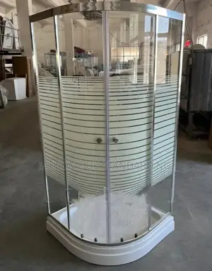 90x90 Shower Cubicle With Line Design 6mm