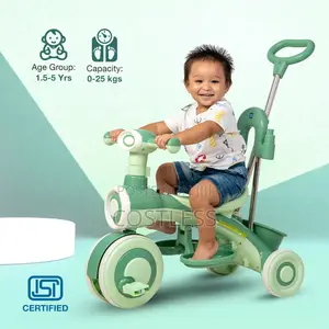 Baby Tricycle With Adjustable Parental Push Handle