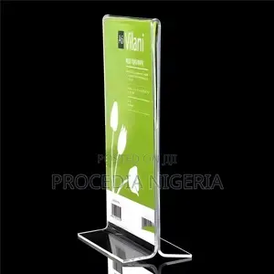 T-Shape Acrylic Table Sign Display - Insert Card