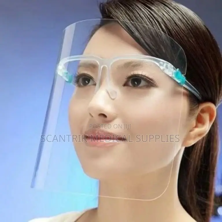 Adjustable Face Shield With Glasses Frame