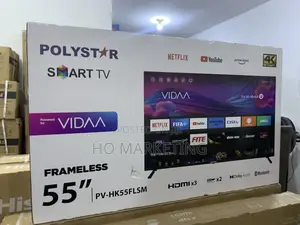 55′′ Polystar Smart Tv With Wi‐Fi Hdmi – Model Pv‐Hk55flsm
