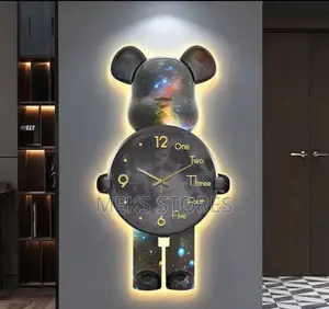 Large Wall Aesthetic Bear Clock
