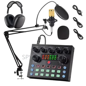 Bm-800 Full Kits Condenser Microphone With Headset