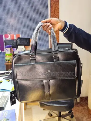 Top Men's Mont Blanc Black Hand Bag/Laptop Bag