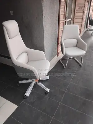 Imported Quality Executive Swivel And Matching Visitor Chair