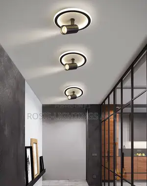 Simple Circle Shaped Modern Nordic Light in Black