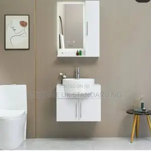 Mini Toilet Cabinet With Mirror and Shelves