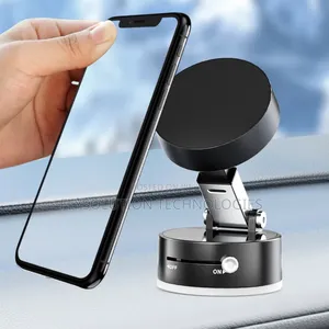 Vacuum Suction Phone Holder for Cars Desks | A2 - Black