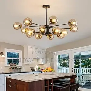 12 Globes Nordic Aesthetic Chandelier Light, Uses Bulb