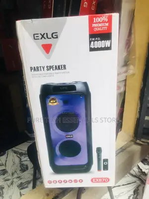 New Exlg 4000watt Party Speaker With Microphone