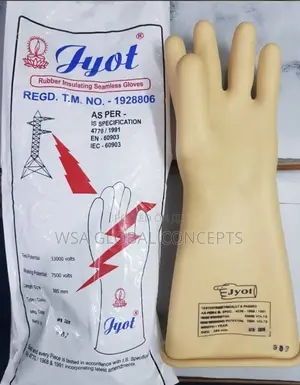 Rubber Insulating Seamless Electrical Hand Gloves