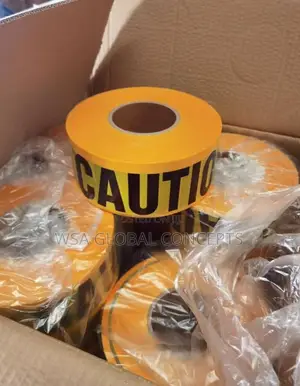 500 Meters Yellow Caution Sign Tape