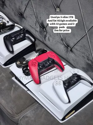 Foreign Used Ps5 Slim 1tb With 2 Controllers and 10 Games