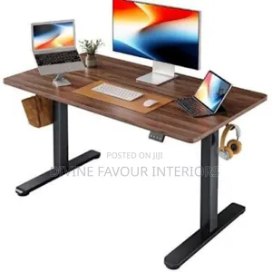 Sit to Stand Eletric Adjustable Table + Black Frame - 1.2m