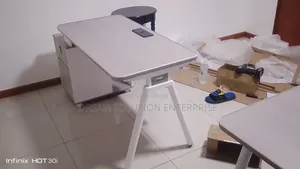 Metal Leg Table With Storage