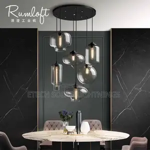 Post Modern Glass Nordic Staircase Living Room Chandelier