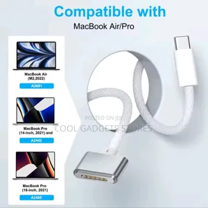 Type C to Magsafe 3 Magnetic Charger Cord for Macbook Laptop