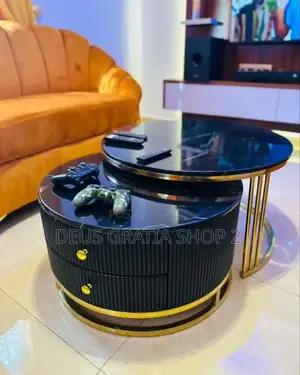 Extendable Marble Centre Table 80cm/ 60cm