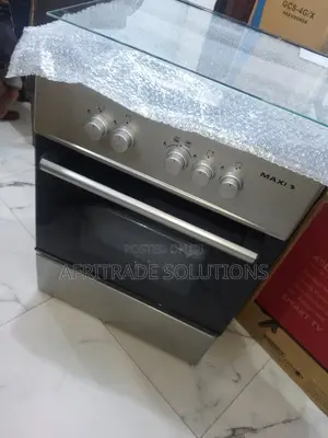 Maxi Gas Cooker – 4 Burners in Sleek Gray