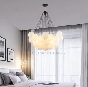 Nordic Bubble Frosted Glass Drop Chandelier Light