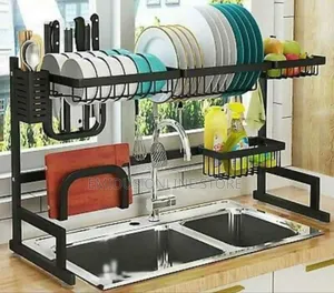 Nonstick Dish Rack With Spoon Holder
