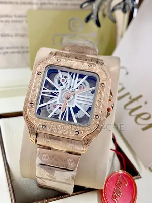 Transparent Engraved Cartier Watch
