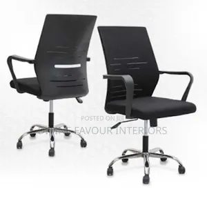 Low Back Mesh Swivel Office Chair - Black