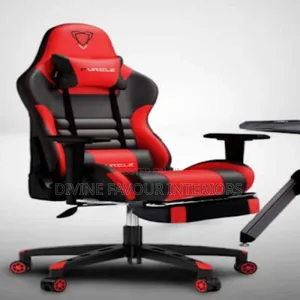 Furgle Office/ Gaming Chair With Footrest- Red Black