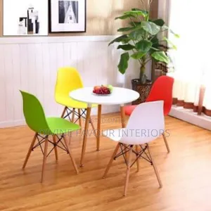 Multi Colored Portable Dinning Table + 4 Sitting Chairs