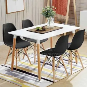 Rectangular Wooden Dinning Table + 4 Chairs