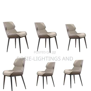 Modern Leather Dining Chair - By 6 Set(Gray)