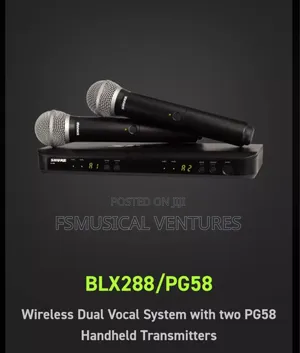 Shure Blx288/Pg58 Dual(2) Vocal Wireless Microphone System