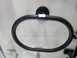 Quality Black Towel Ring Holder