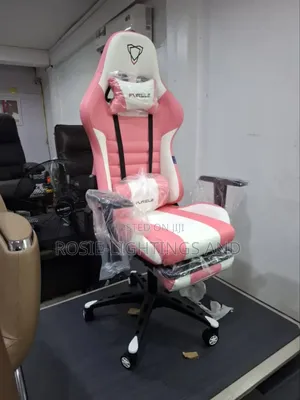 Furgle Pink Gaming Chair With Footrest