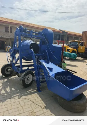 Concrete Mixer With Bucket, Wheel Barrow, Hoist