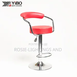 Round Swivel Adjustable Height Bar Stool
