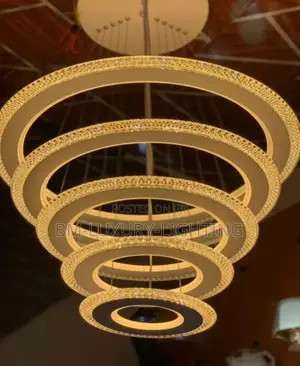 Crystal Led Circle Living Room Pendant Light