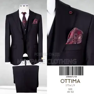 Men’S 3-Piece Charcoal Slim Fit Suit – Ottima Italy.