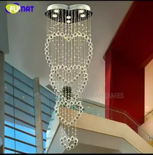 Modern Double Spiral Crystal Chandelier Superdense Crysta