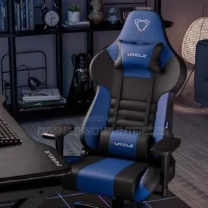 Executive Furgle Gaming Chair With Footrest - Black/Blue